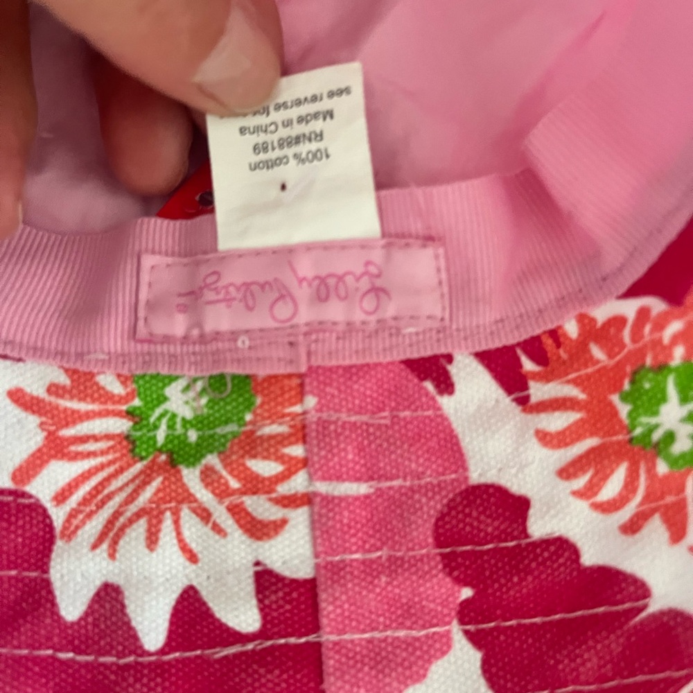 Lilly Pulitzer Pink and Green Floral Hat - Picture 4 of 4